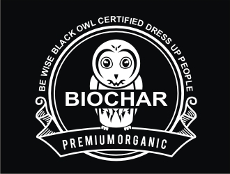 Black Owl BIOCHAR  specifically Premium Organic logo design by GURUARTS