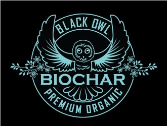 Black Owl BIOCHAR  specifically Premium Organic logo design by invento