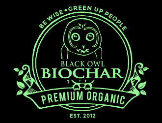 Black Owl BIOCHAR  specifically Premium Organic logo design by aldesign
