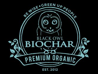 Black Owl BIOCHAR  specifically Premium Organic logo design by aldesign