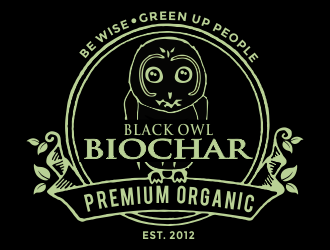 Black Owl BIOCHAR  specifically Premium Organic logo design by aldesign