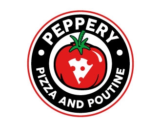 Peppery Pizza and Poutine  logo design by Suvendu