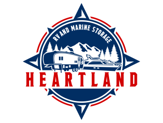 Heartland RV and Marine Storage logo design by jm77788