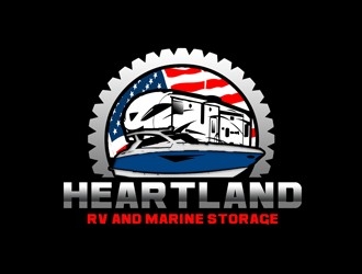 Heartland RV and Marine Storage logo design by bougalla005