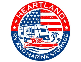 Heartland RV and Marine Storage logo design by Suvendu