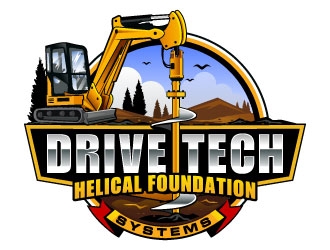DriveTech Helical Foundation Systems logo design by SDLOGO