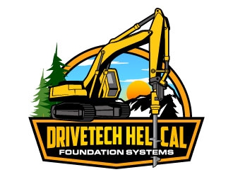DriveTech Helical Foundation Systems logo design by daywalker