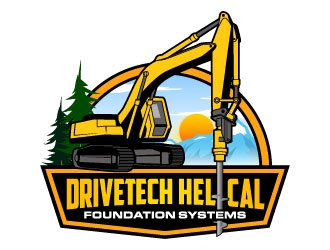 DriveTech Helical Foundation Systems logo design by daywalker