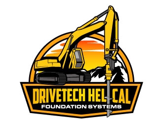 DriveTech Helical Foundation Systems logo design by daywalker