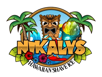 NIKALYS Hawaiian Shave Ice logo design by DreamLogoDesign