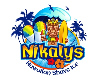 NIKALYS Hawaiian Shave Ice logo design by DreamLogoDesign