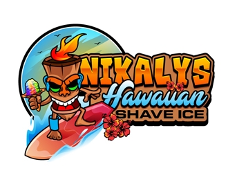 NIKALYS Hawaiian Shave Ice logo design by DreamLogoDesign