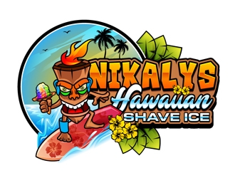 NIKALYS Hawaiian Shave Ice logo design by DreamLogoDesign
