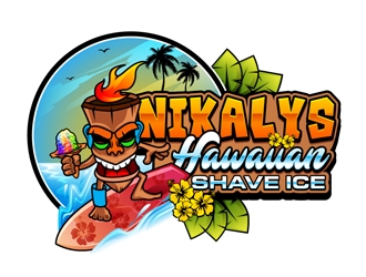 NIKALYS Hawaiian Shave Ice logo design by DreamLogoDesign