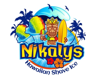 NIKALYS Hawaiian Shave Ice logo design by DreamLogoDesign