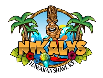 NIKALYS Hawaiian Shave Ice logo design by DreamLogoDesign