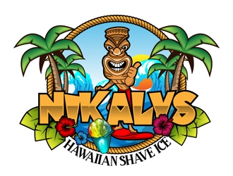 NIKALYS Hawaiian Shave Ice logo design by DreamLogoDesign