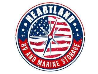 Heartland RV and Marine Storage logo design by DreamLogoDesign