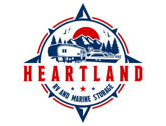 Heartland RV and Marine Storage logo design by jm77788