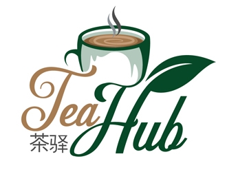 Tea Hub 茶驿 logo design by DreamLogoDesign