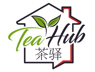 Tea Hub 茶驿 logo design by DreamLogoDesign
