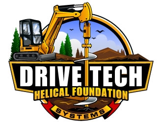 DriveTech Helical Foundation Systems logo design by SDLOGO