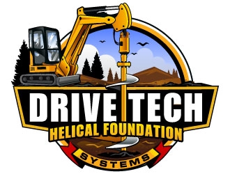 DriveTech Helical Foundation Systems logo design by SDLOGO