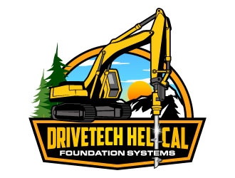 DriveTech Helical Foundation Systems logo design by daywalker