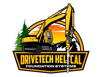 DriveTech Helical Foundation Systems logo design by daywalker