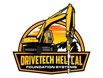 DriveTech Helical Foundation Systems logo design by daywalker