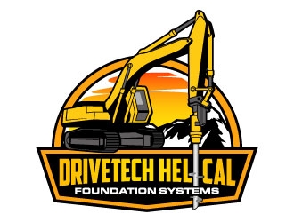 DriveTech Helical Foundation Systems logo design by daywalker