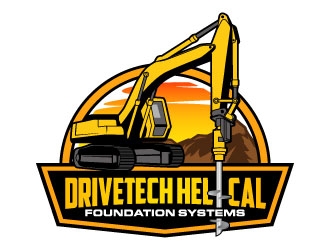DriveTech Helical Foundation Systems logo design by daywalker