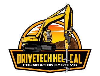 DriveTech Helical Foundation Systems logo design by daywalker