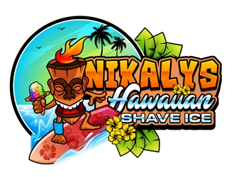 NIKALYS Hawaiian Shave Ice logo design by DreamLogoDesign