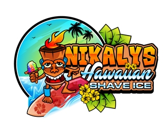 NIKALYS Hawaiian Shave Ice logo design by DreamLogoDesign