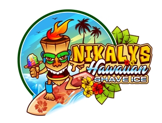 NIKALYS Hawaiian Shave Ice logo design by DreamLogoDesign