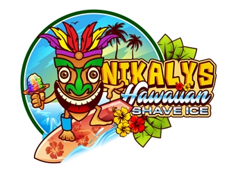 NIKALYS Hawaiian Shave Ice logo design by DreamLogoDesign