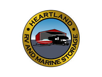 Heartland RV and Marine Storage logo design by Kruger
