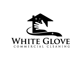 White Glove Commercial Cleaning logo design by MUSANG