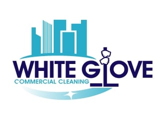 White Glove Commercial Cleaning logo design by PMG