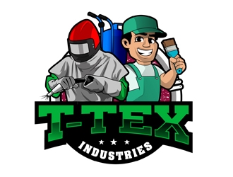 T-TEX INDUSTRIES logo design by DreamLogoDesign