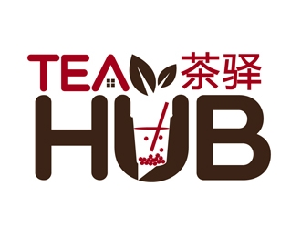 Tea Hub 茶驿 logo design by DreamLogoDesign