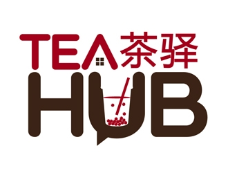 Tea Hub 茶驿 logo design by DreamLogoDesign