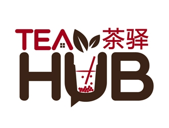 Tea Hub 茶驿 logo design by DreamLogoDesign