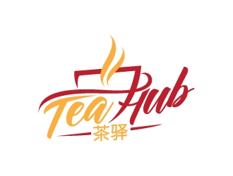Tea Hub 茶驿 logo design by Krafty