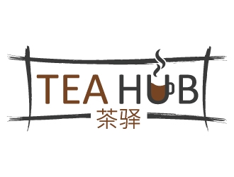 Tea Hub 茶驿 logo design by MonkDesign
