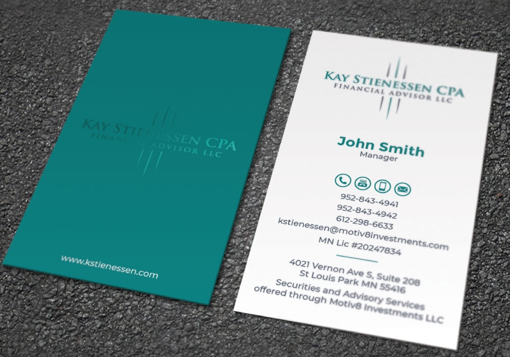 Kay Stienessen CPA Financial Advisor LLC logo design by Boomstudioz
