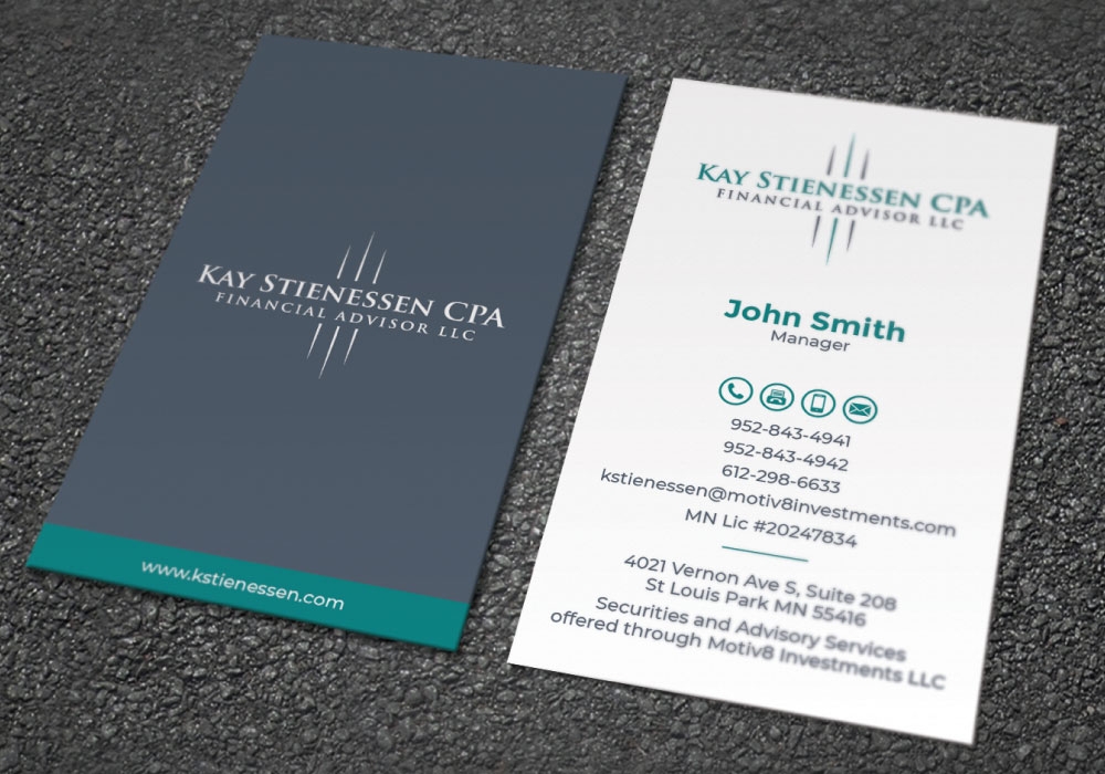Kay Stienessen CPA Financial Advisor LLC logo design by Boomstudioz