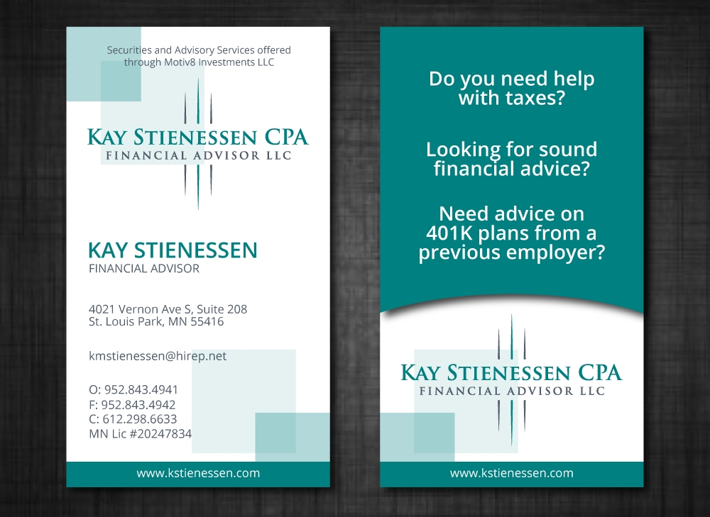 Kay Stienessen CPA Financial Advisor LLC logo design by LogOExperT