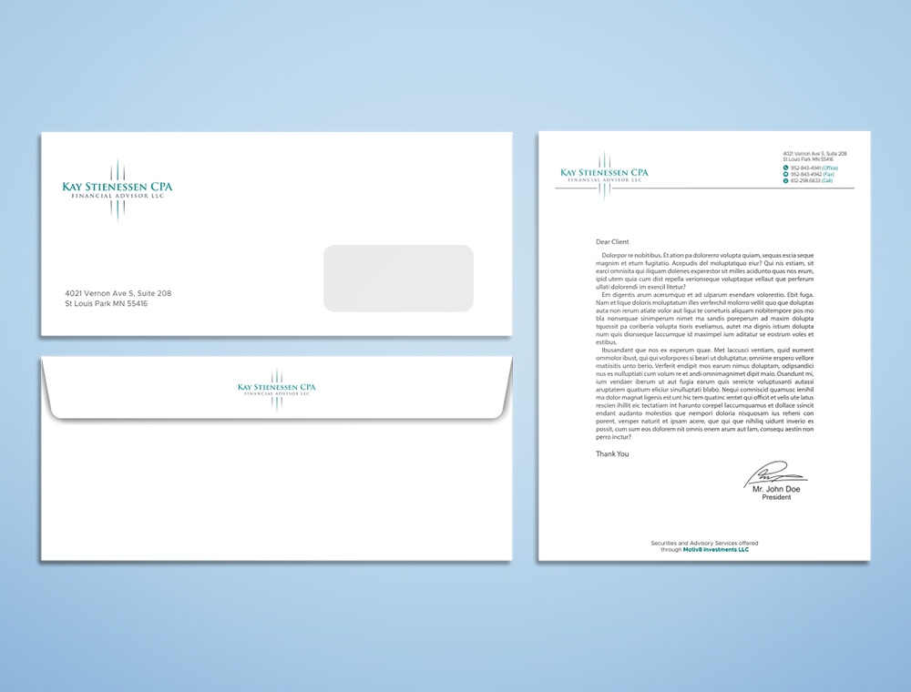 Kay Stienessen CPA Financial Advisor LLC logo design by Kindo